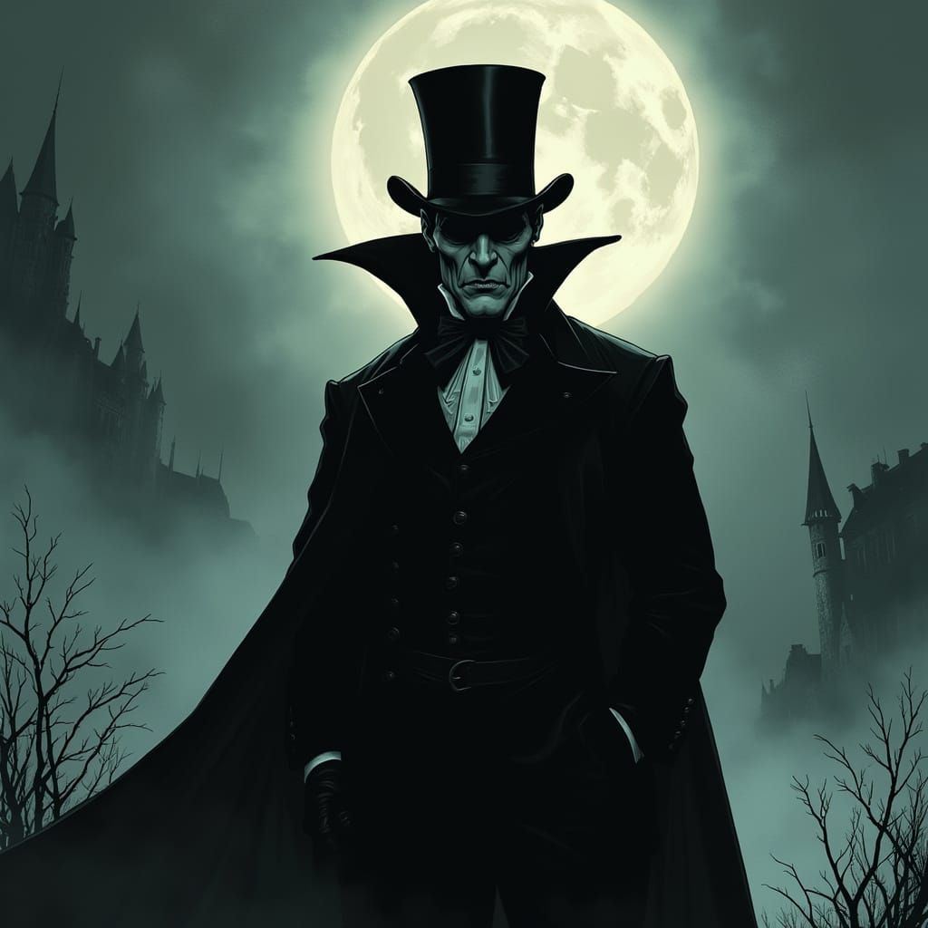 Dark Count Dracula in Transylvania, Noir Aesthetic