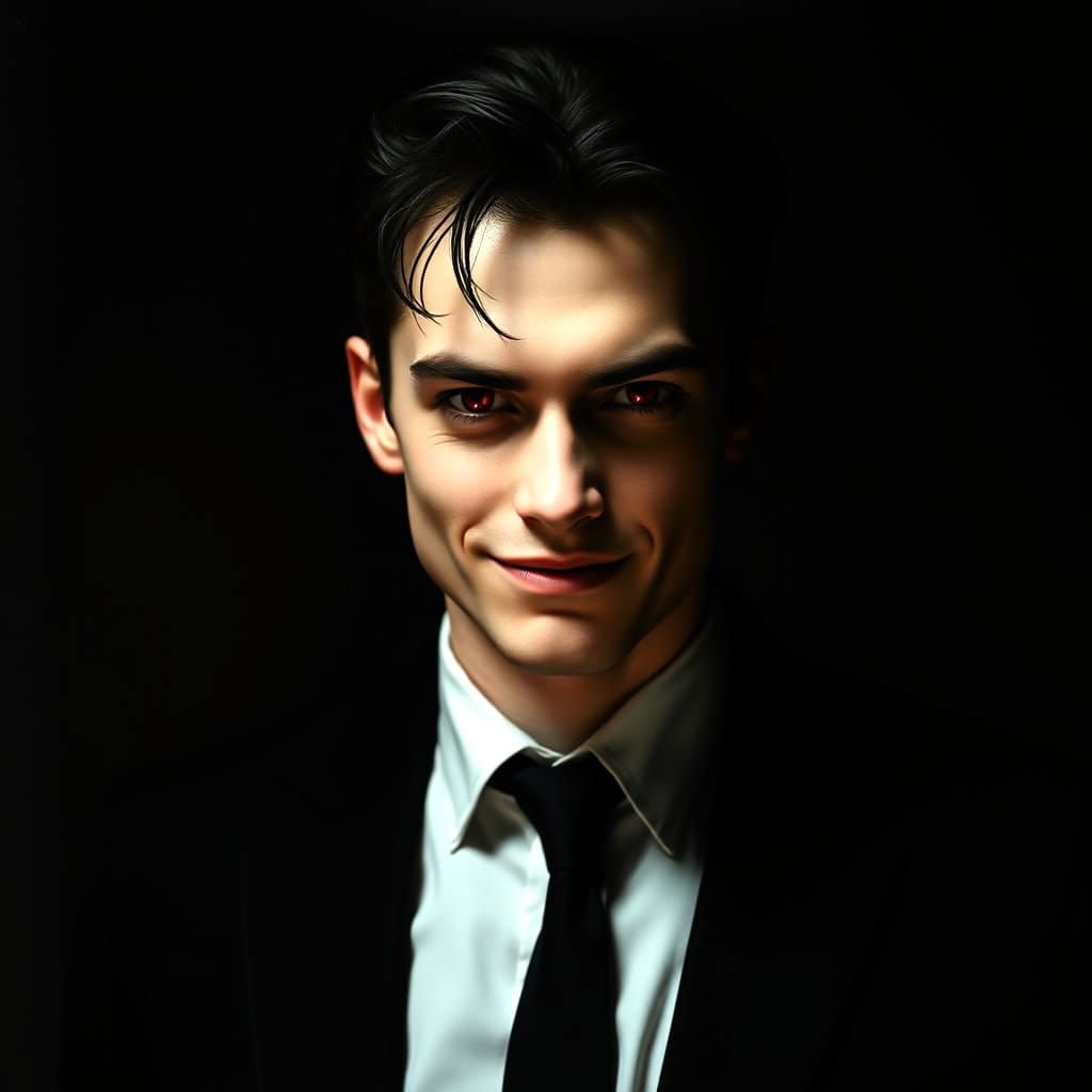 Ethereal Vampire Lord in Cinematic Film Still