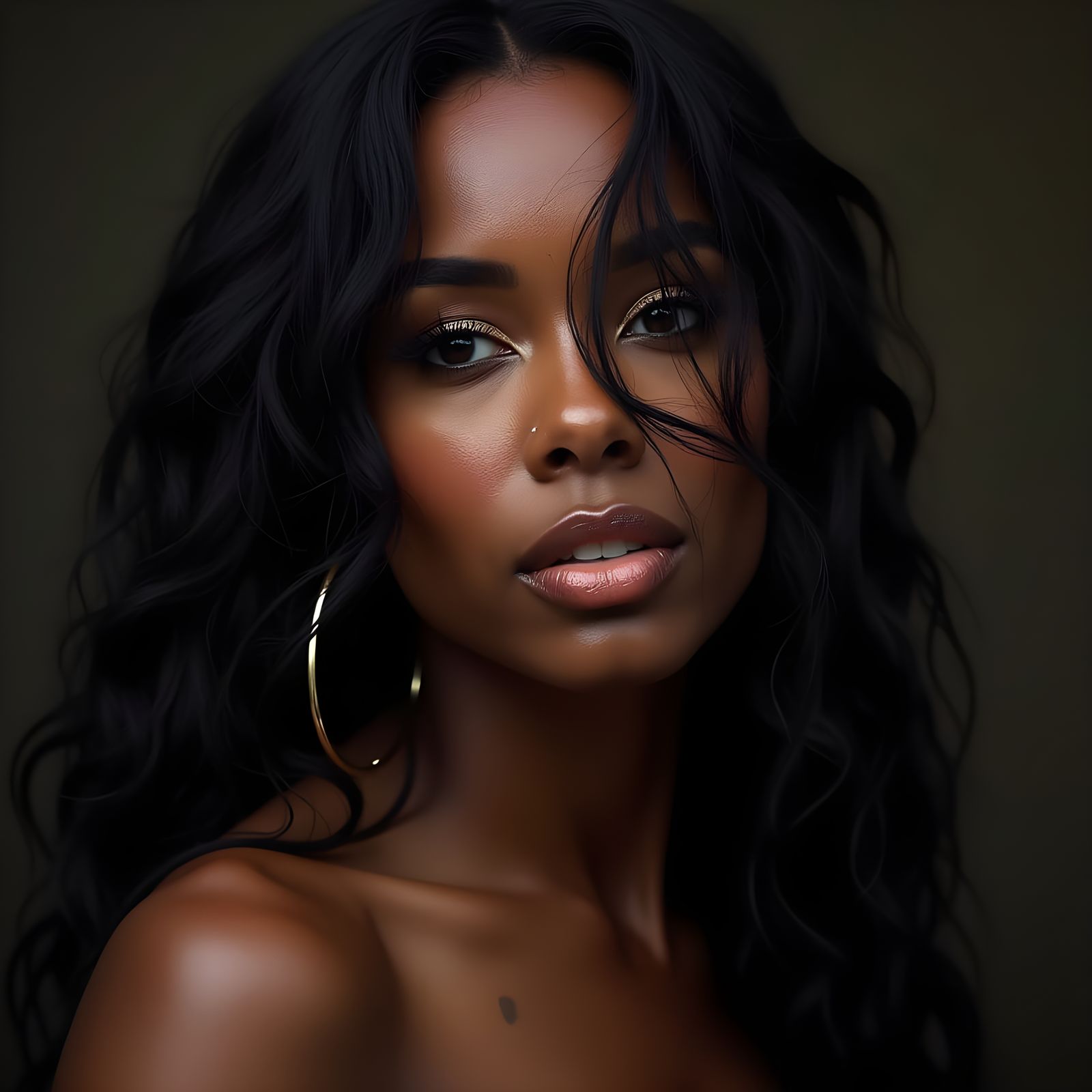 Stunning Black Female Warrior Goddess in Vogue Style