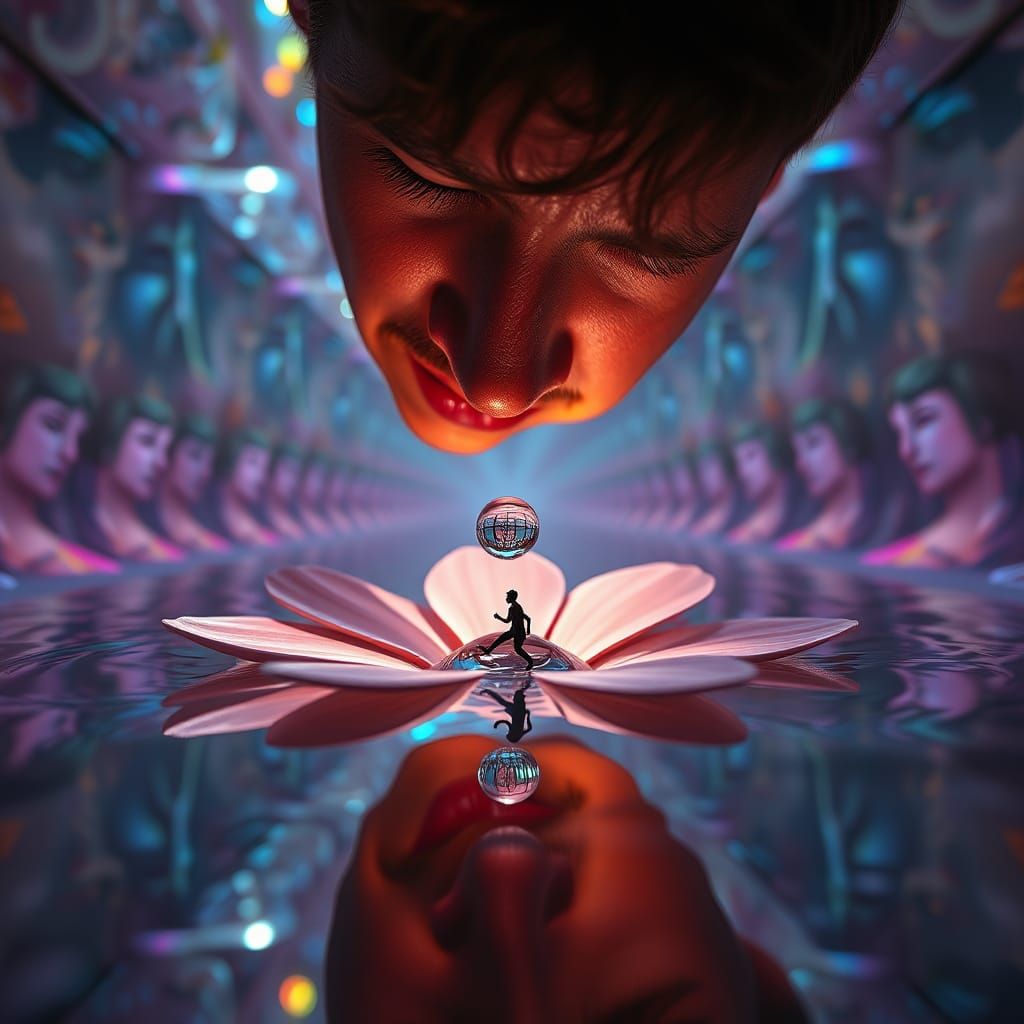 Surreal Flower Portal Leads to Mirrored Dimension