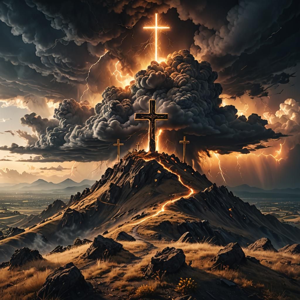 Smoke Cross on Barren Hill at Twilight