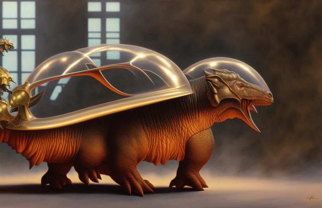 Hyperrealistic Triceratops in Detailed 3D Rendering