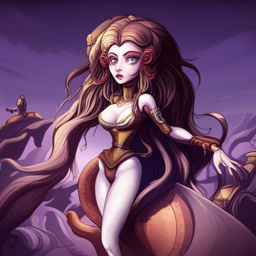 Fantastical Queen in a Detailed Matte Painting