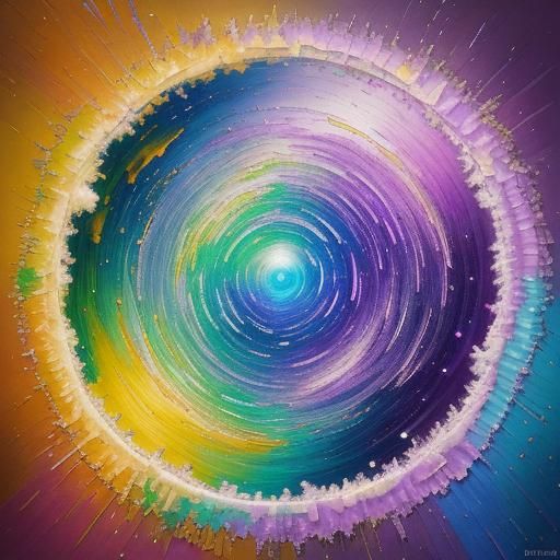 Rainbow Light on Golden Parchment Scroll