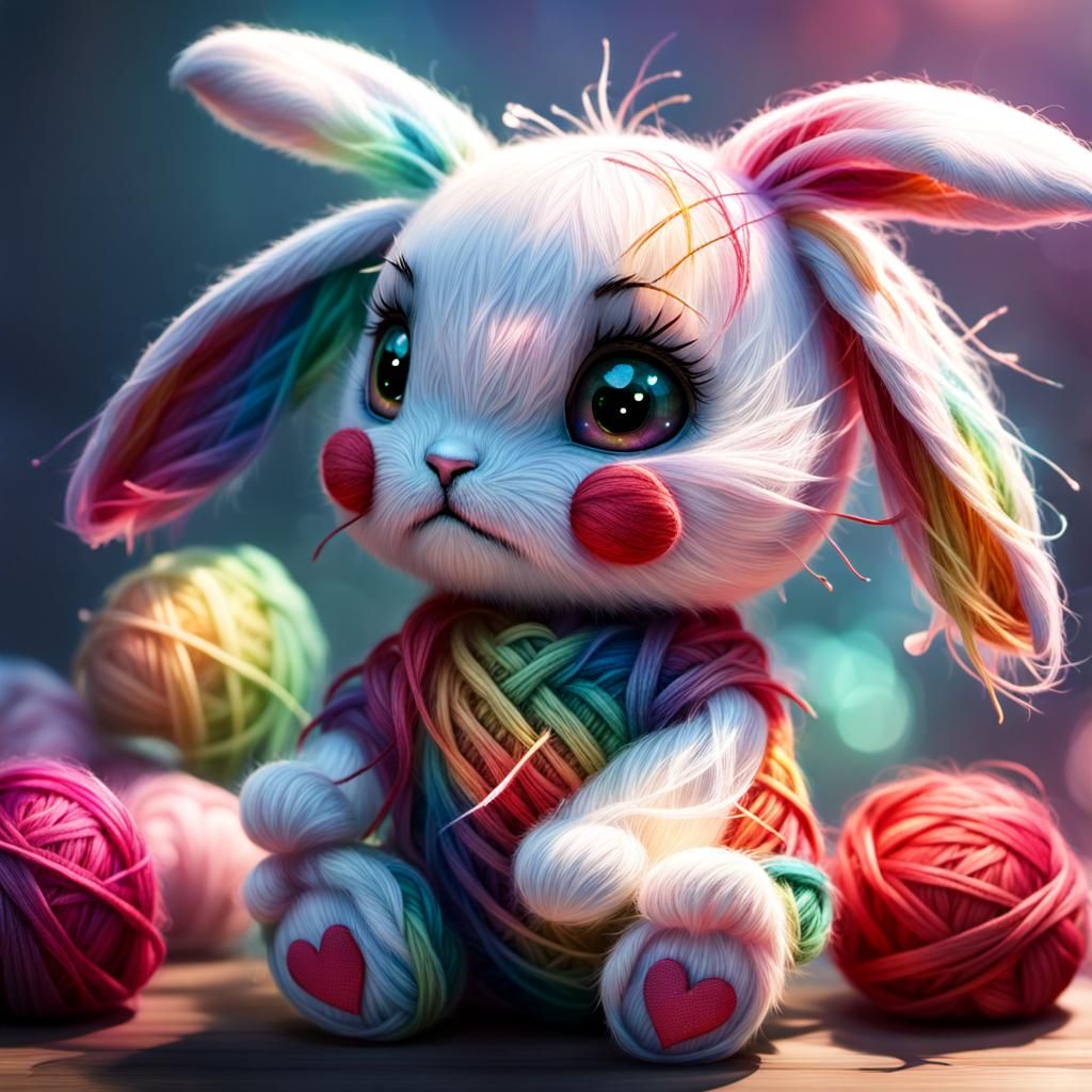 Yarn Bunny Luna! 🌈