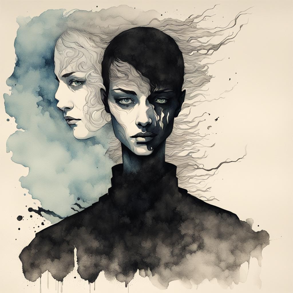 Minimalist Art of Shadow, Self, and Persona