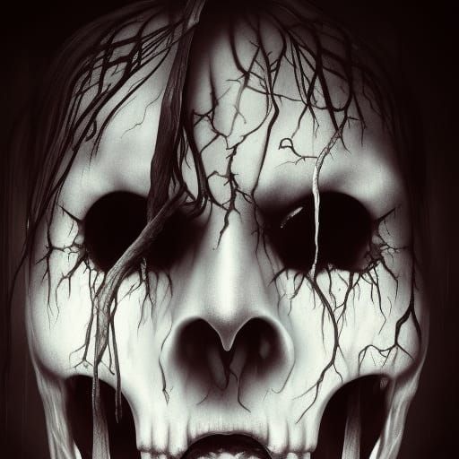 Macabre Ghost of Hanged Man in Gothic Style