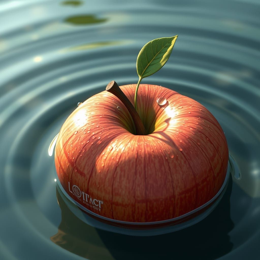 Wood Apple Floating: 3D Anime Art
