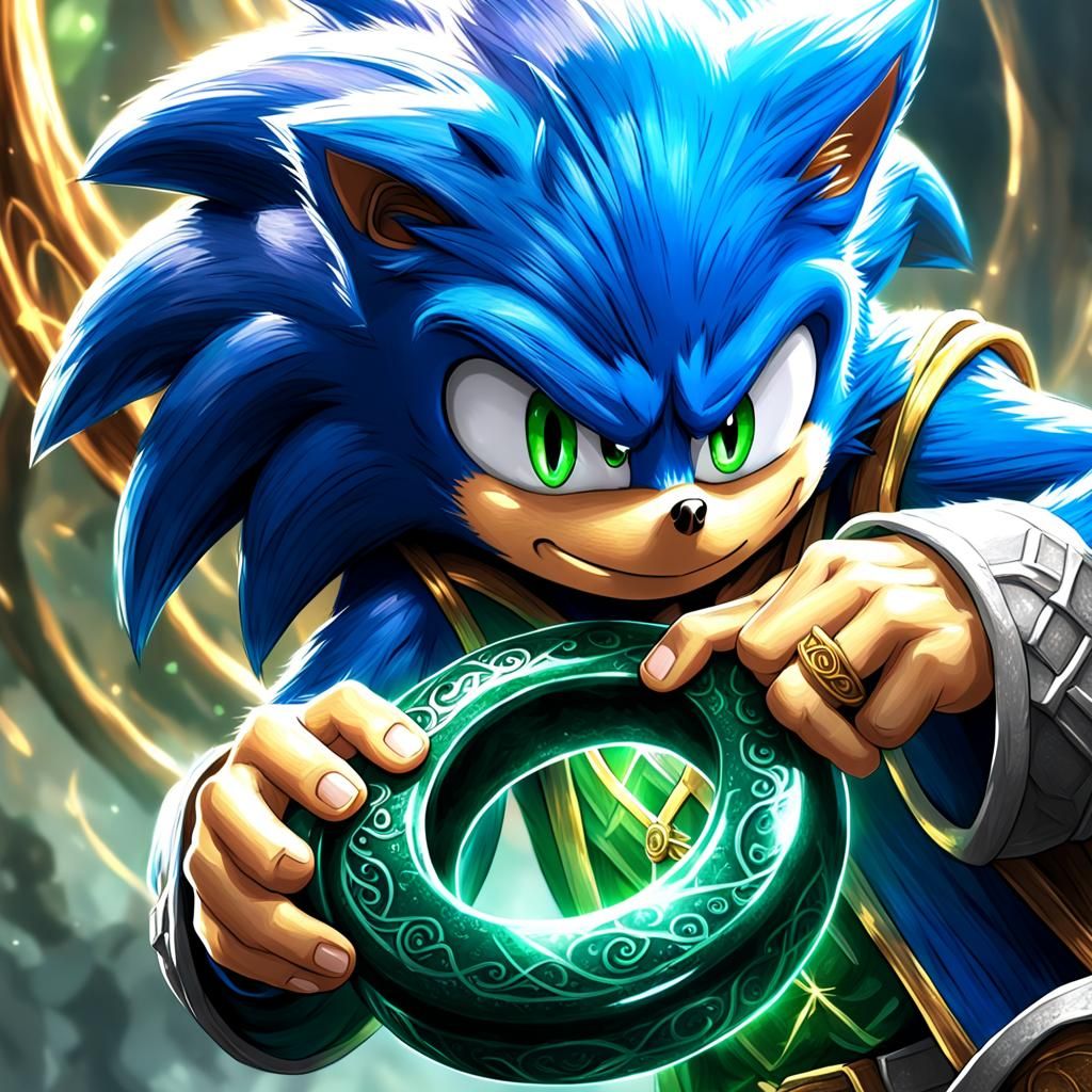 Sonic the Hedgehog: Lord of the Rings Digital Art