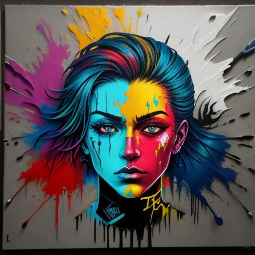 Graffiti Art Depicting Loneliness and Rebellion