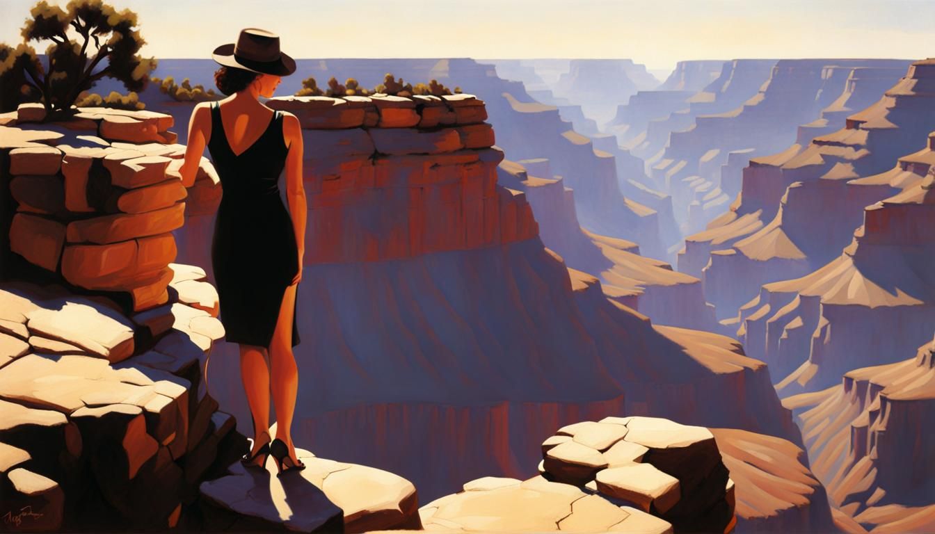 Grand Canyon as a Vettriano Painting