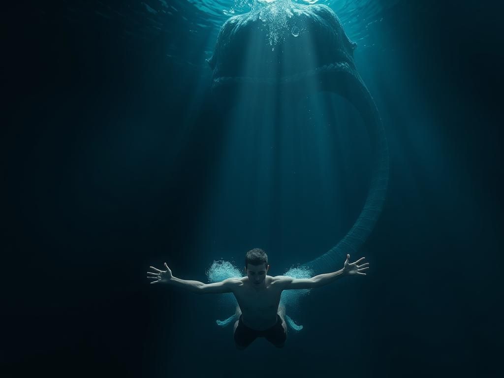 Terrifying Underwater Encounter with Colossal Sea Serpent