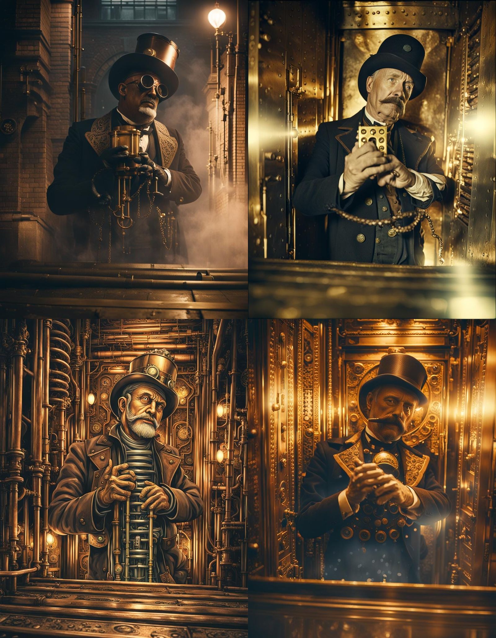 Steampunk Elevator: Cinematic Film Still