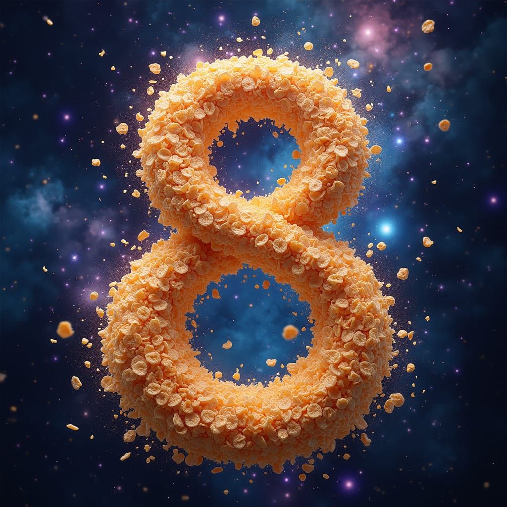 Galactic Cornflake Galaxy in Eight Shape