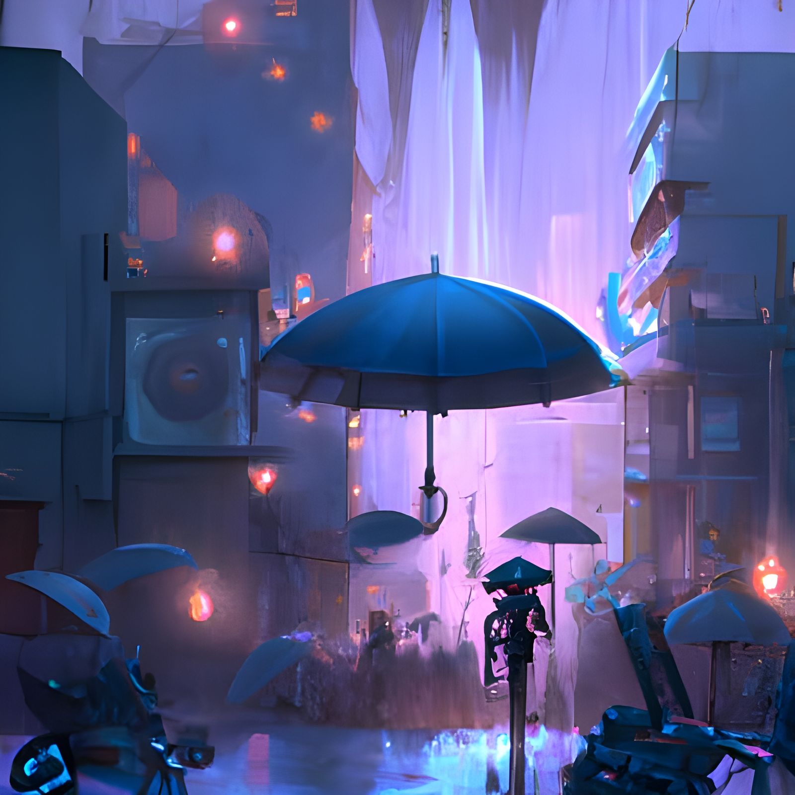 Fantastical Rainfall: Detailed Matte Painting