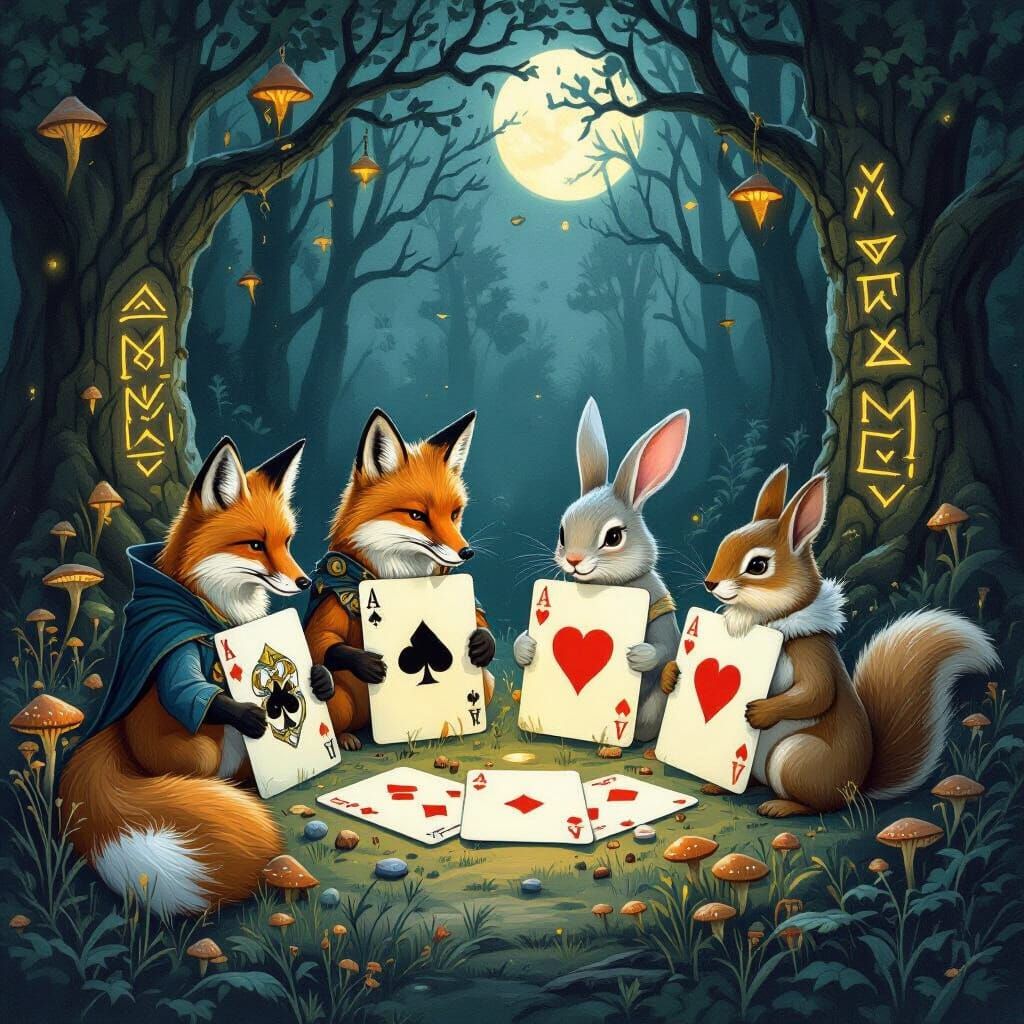 Magical Playing Cards Transform Into Woodland Creatures in M...