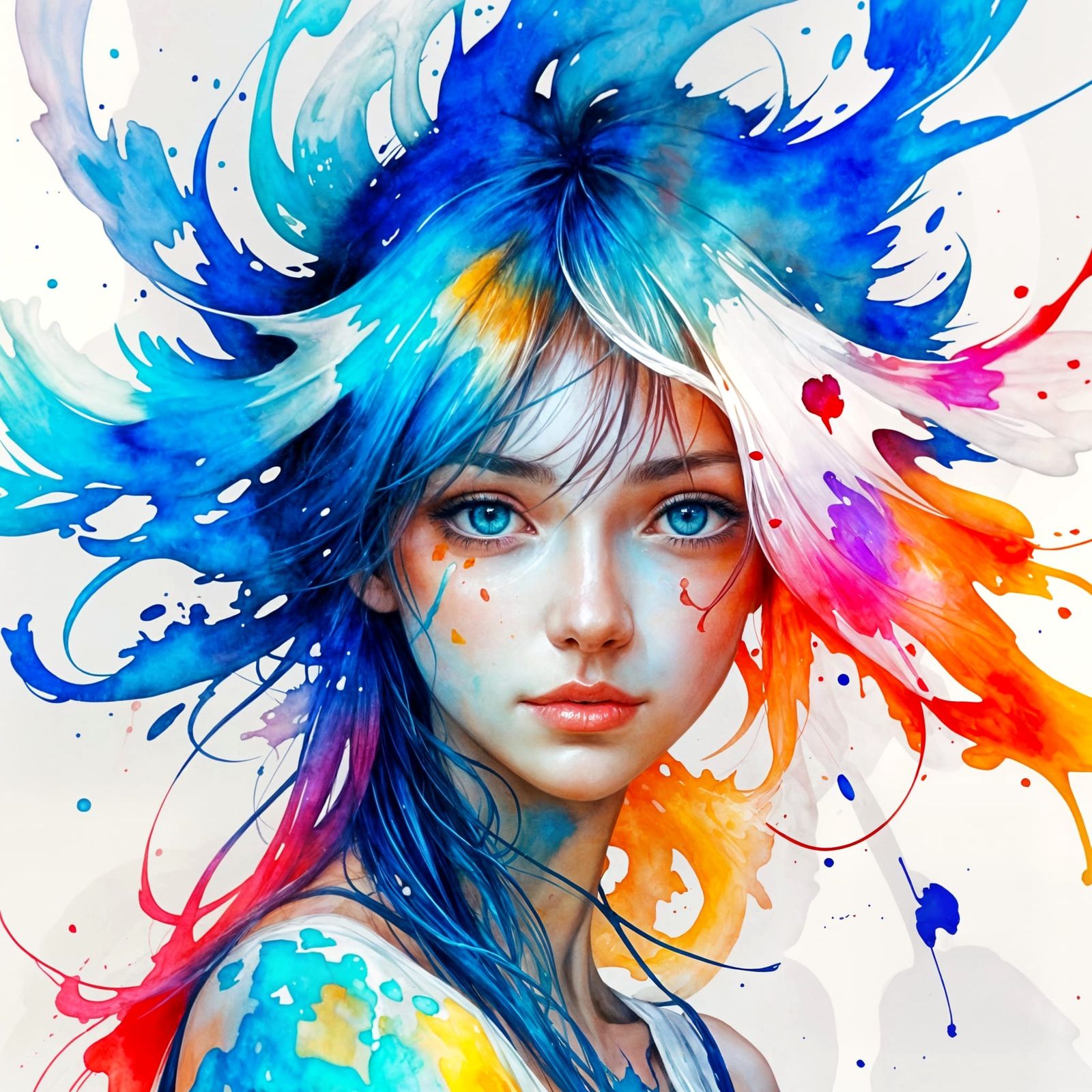 Ethereal Watercolour Blend of Chaos and Beauty
