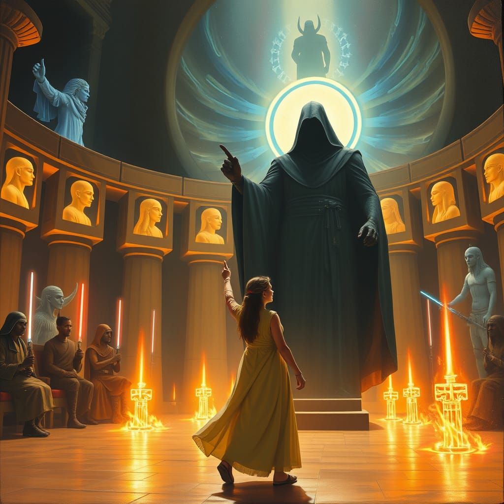 Rey Skywalker's Celestial Court in Egyptian Temple