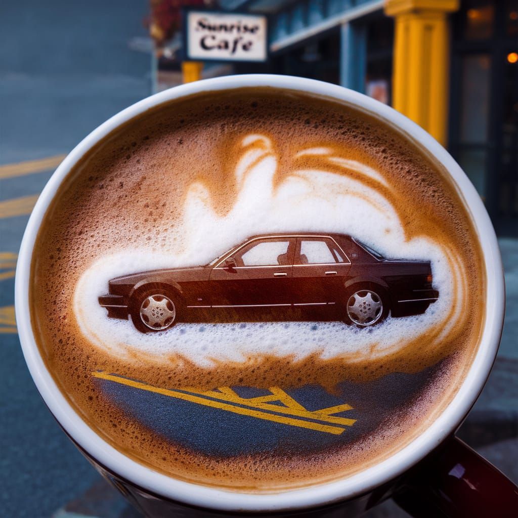 Coffee Car: Intricate Detail and Deep Color