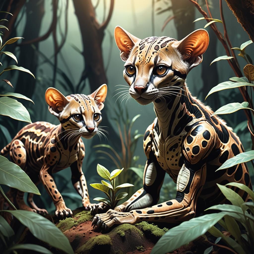 Exoplanet Wildlife: Alien Creature in Sci-Fi Illustration