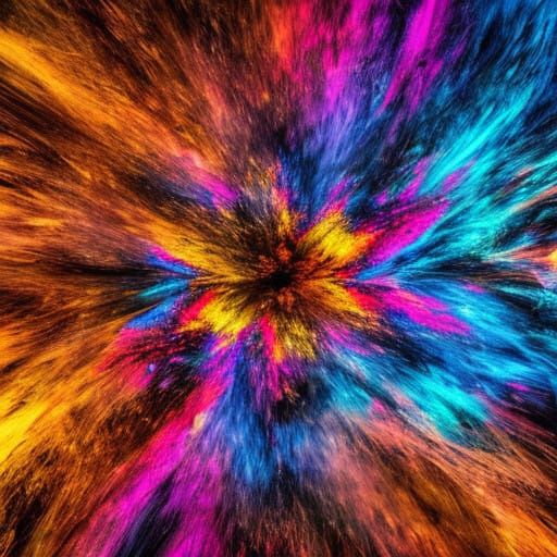 Vibrant Wide Angle Abstract Art