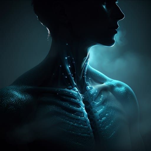Lungs with Glowing Oxygen: Digital Concept Art