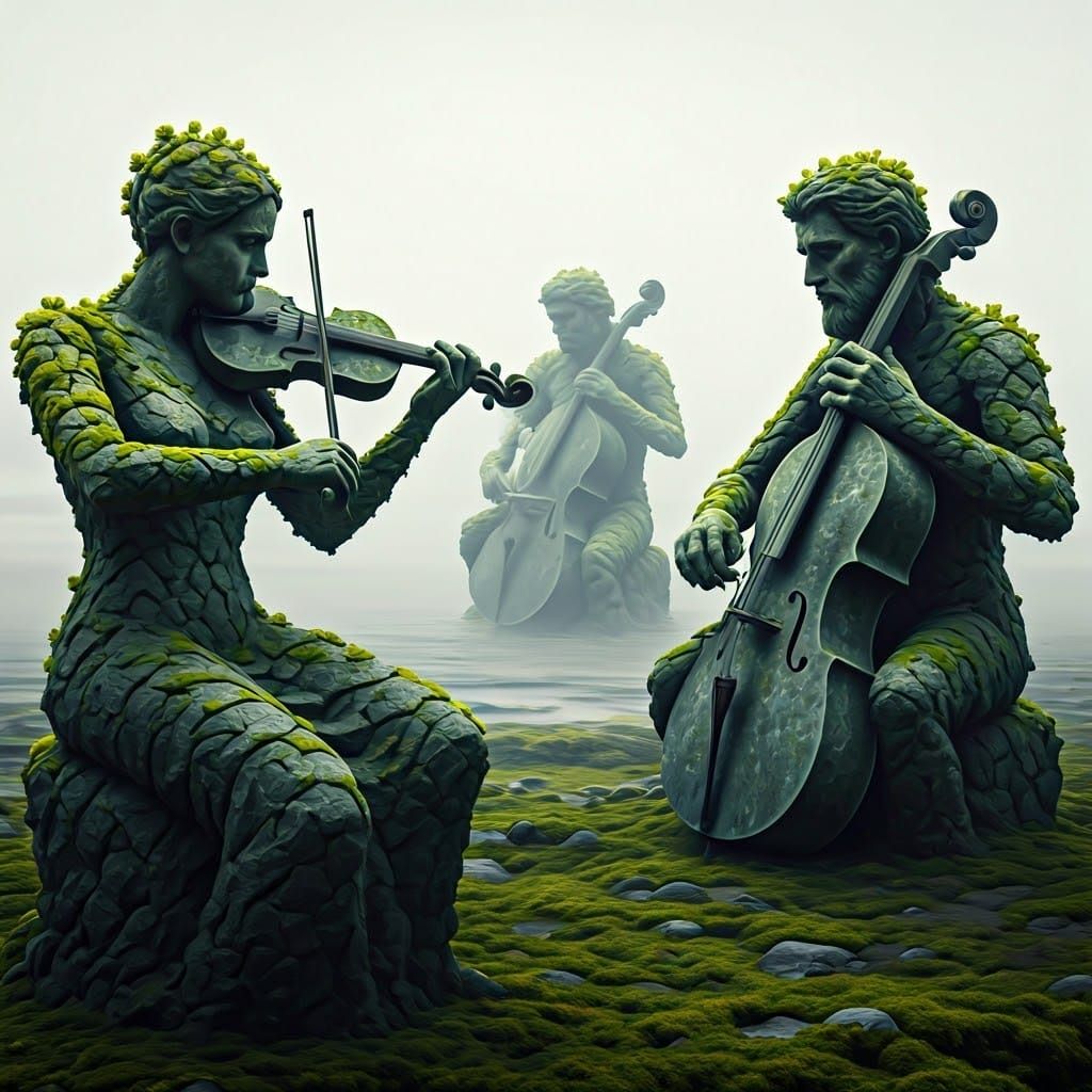 Players in the stone orchestra