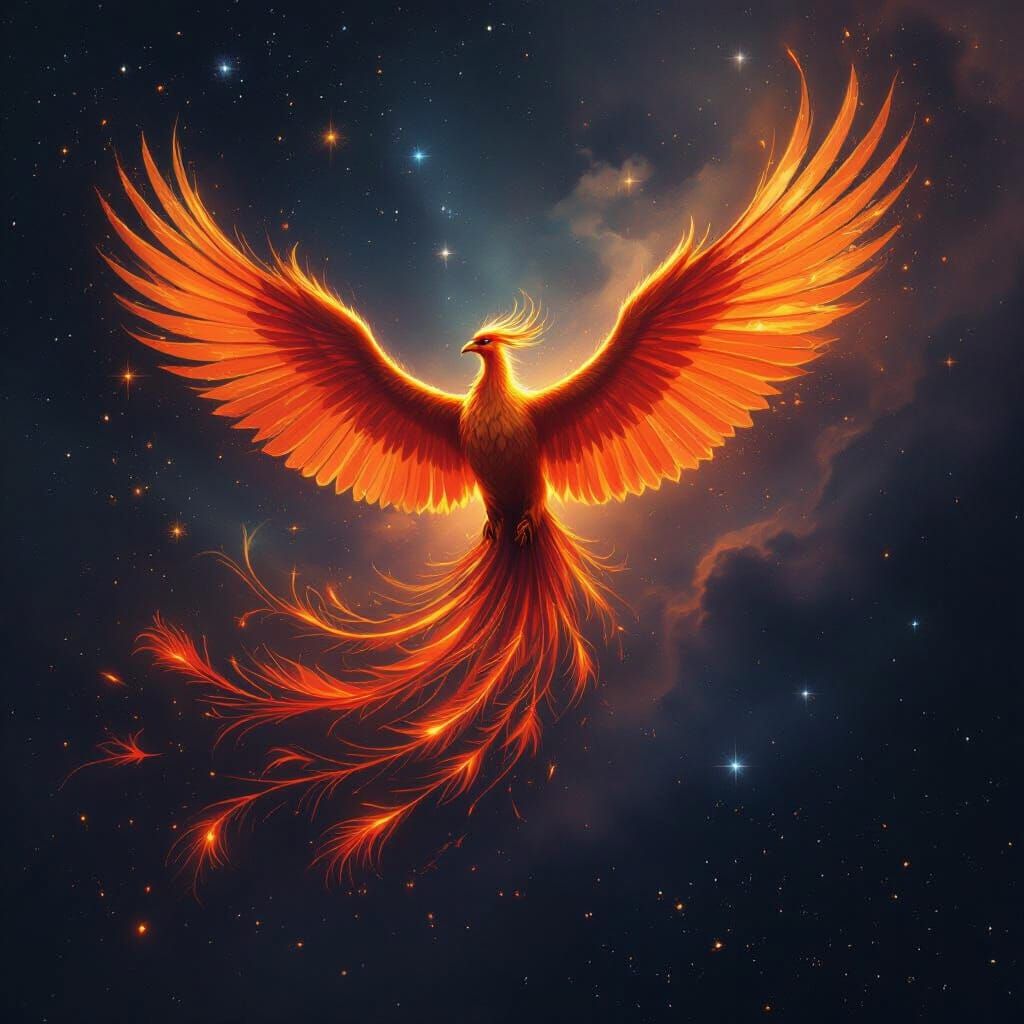 Phoenix Reborn: Soaring Through Cosmic Dust