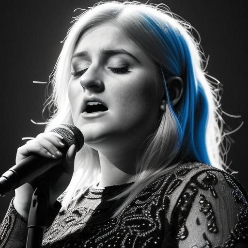 Meghan Trainor Singing: Hyperrealistic Cinematic Portrait