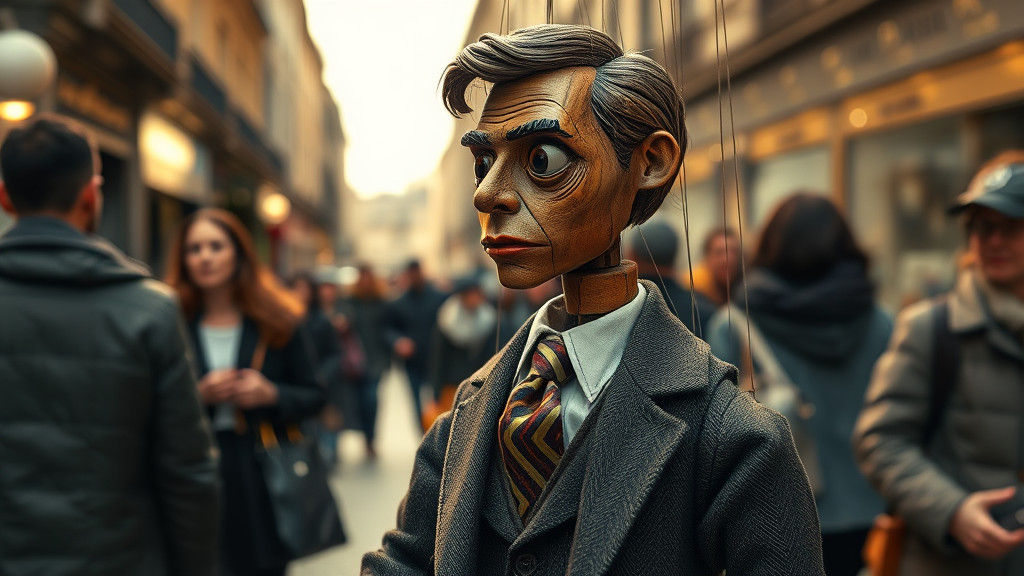 French Marionette in Paris, Impressionistic Style