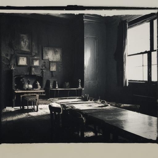 Surreal Haunted House with Clowns in Fauvist Style