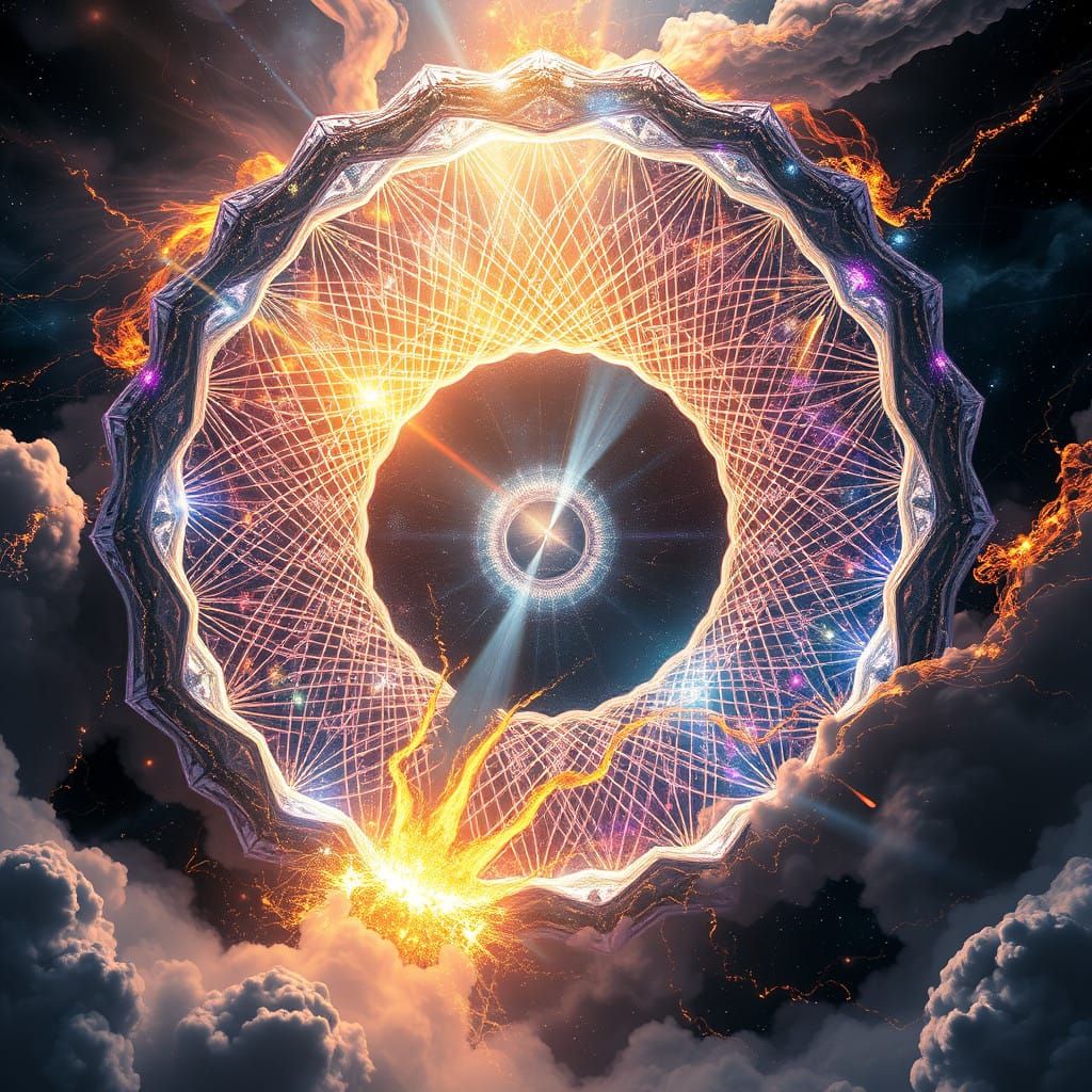 Ethereal Quantum Portal in Cosmic Maelstrom