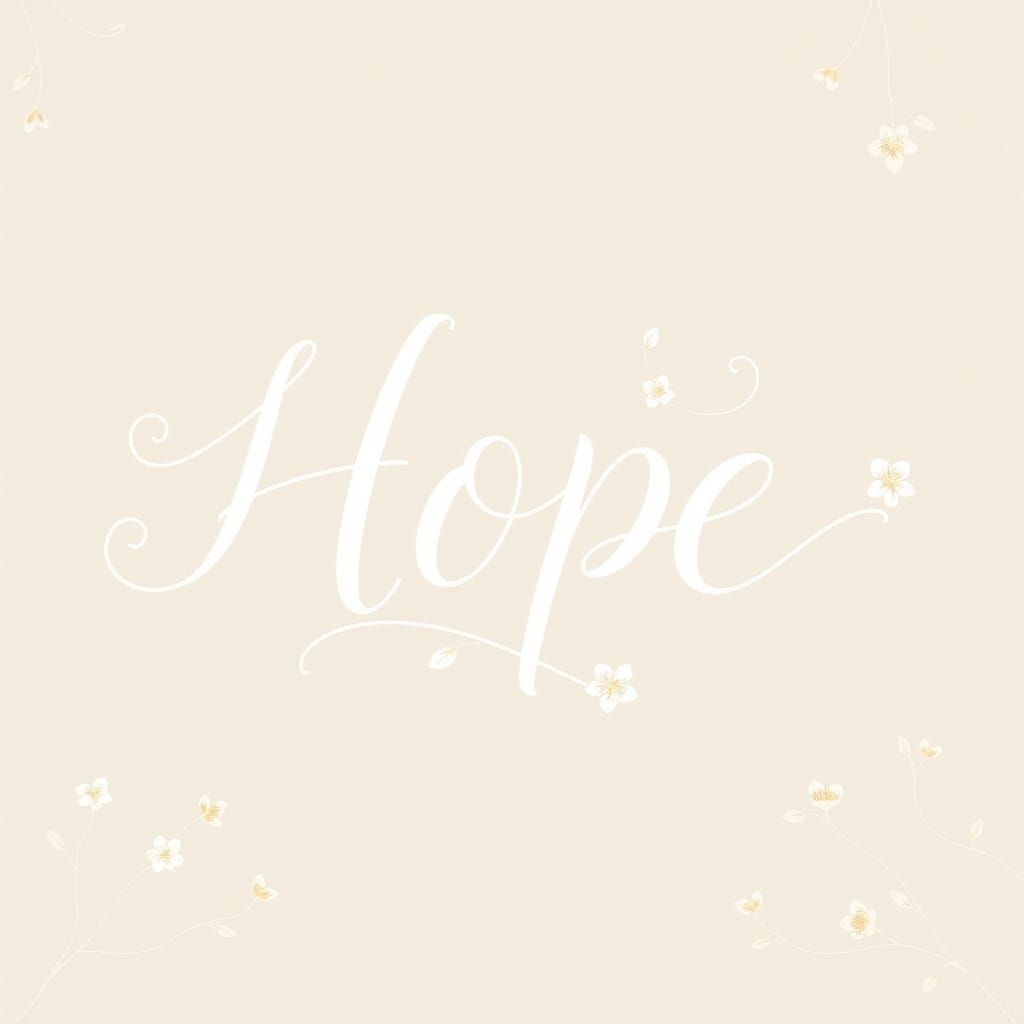 Hope in Whimsical Cursive Script