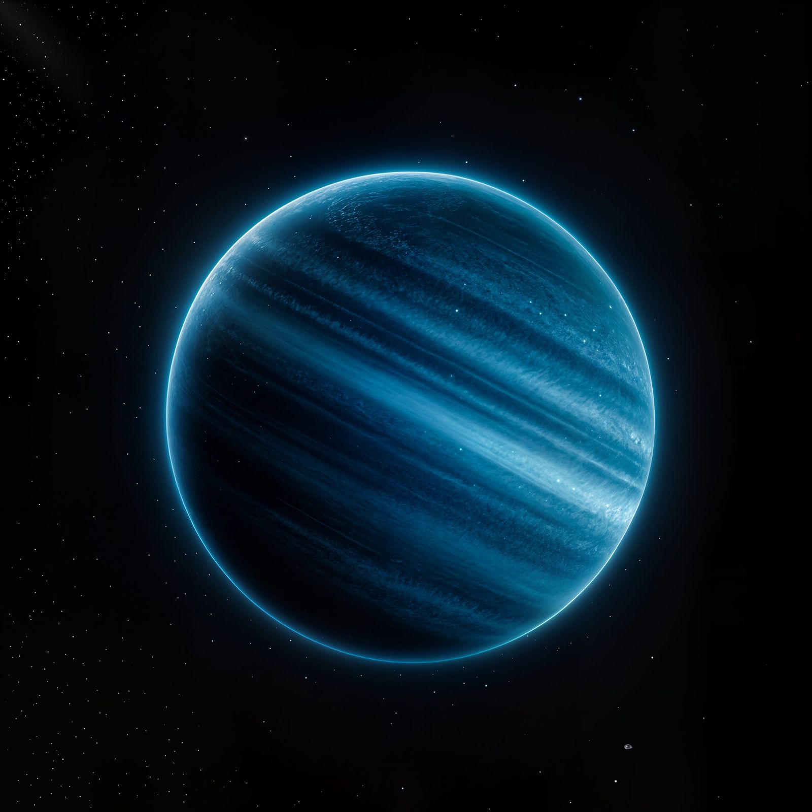Planet Neptune: Ice Giant in Deep Space