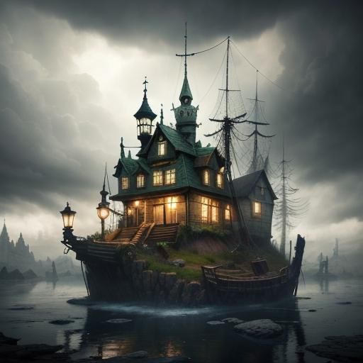 Alexander Jansson Thunderstorm in Storybook Style