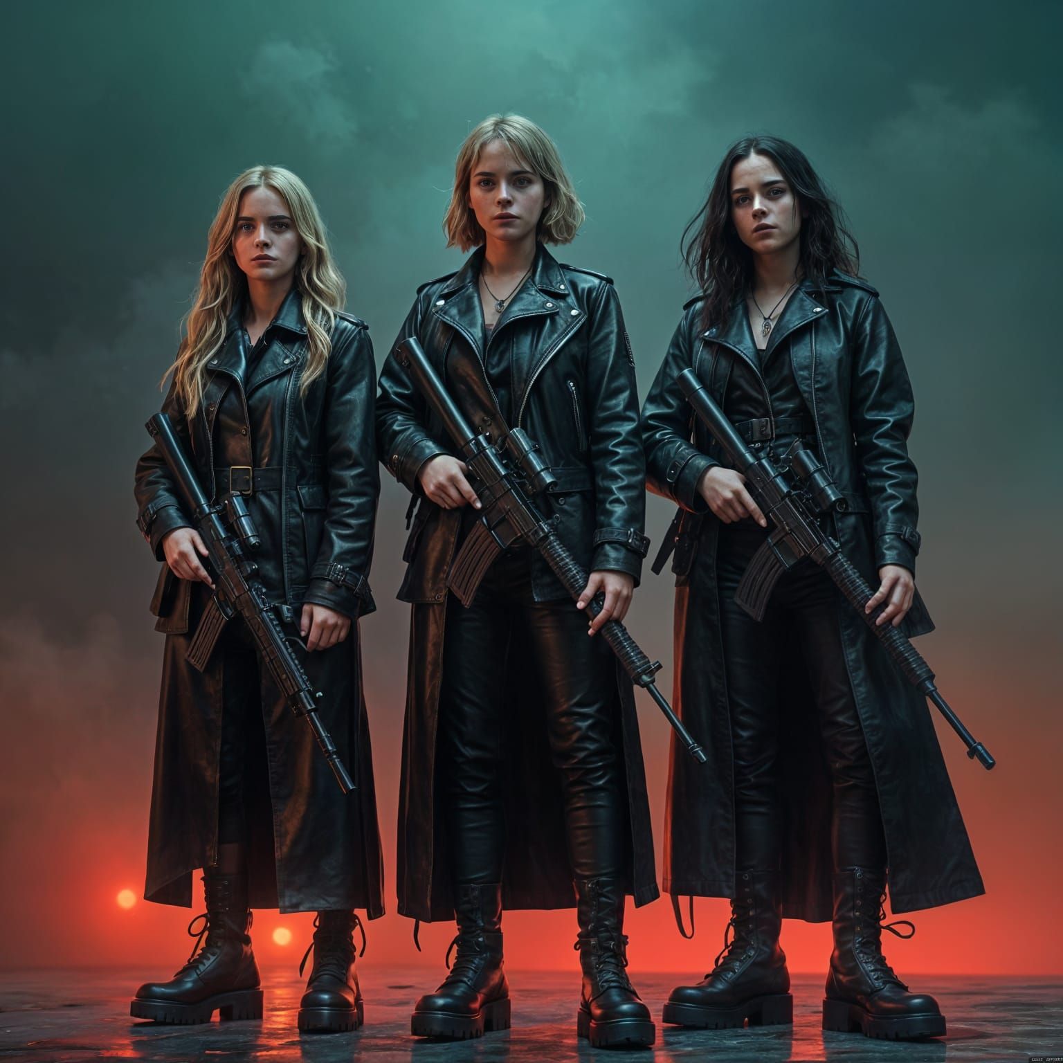 Leather-Clad Prison Guards in a Dark Fantasy Scene