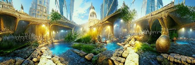 Detailed Fantasy City Concept Art in 8K