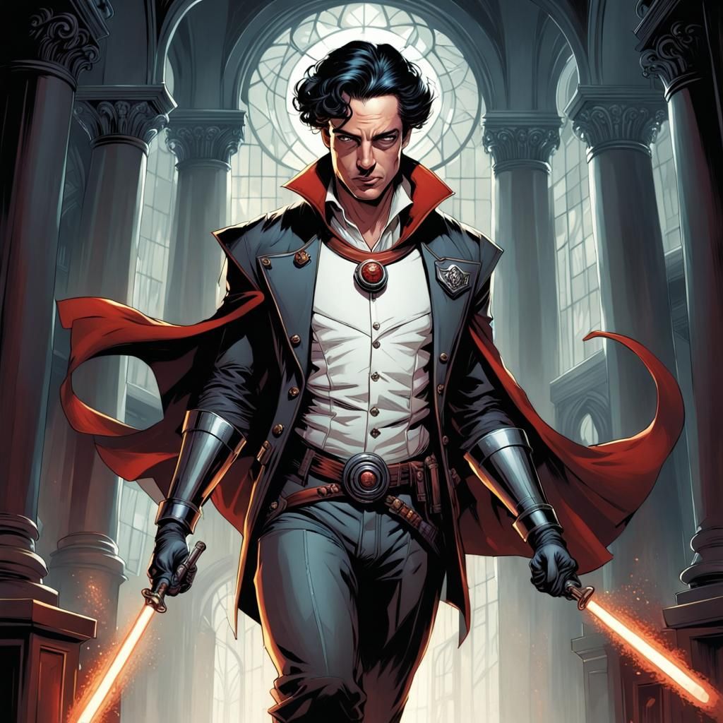 Gentleman Inquisitor in Comic Book Style