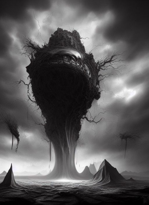 Surreal Impending Doom in Black and White