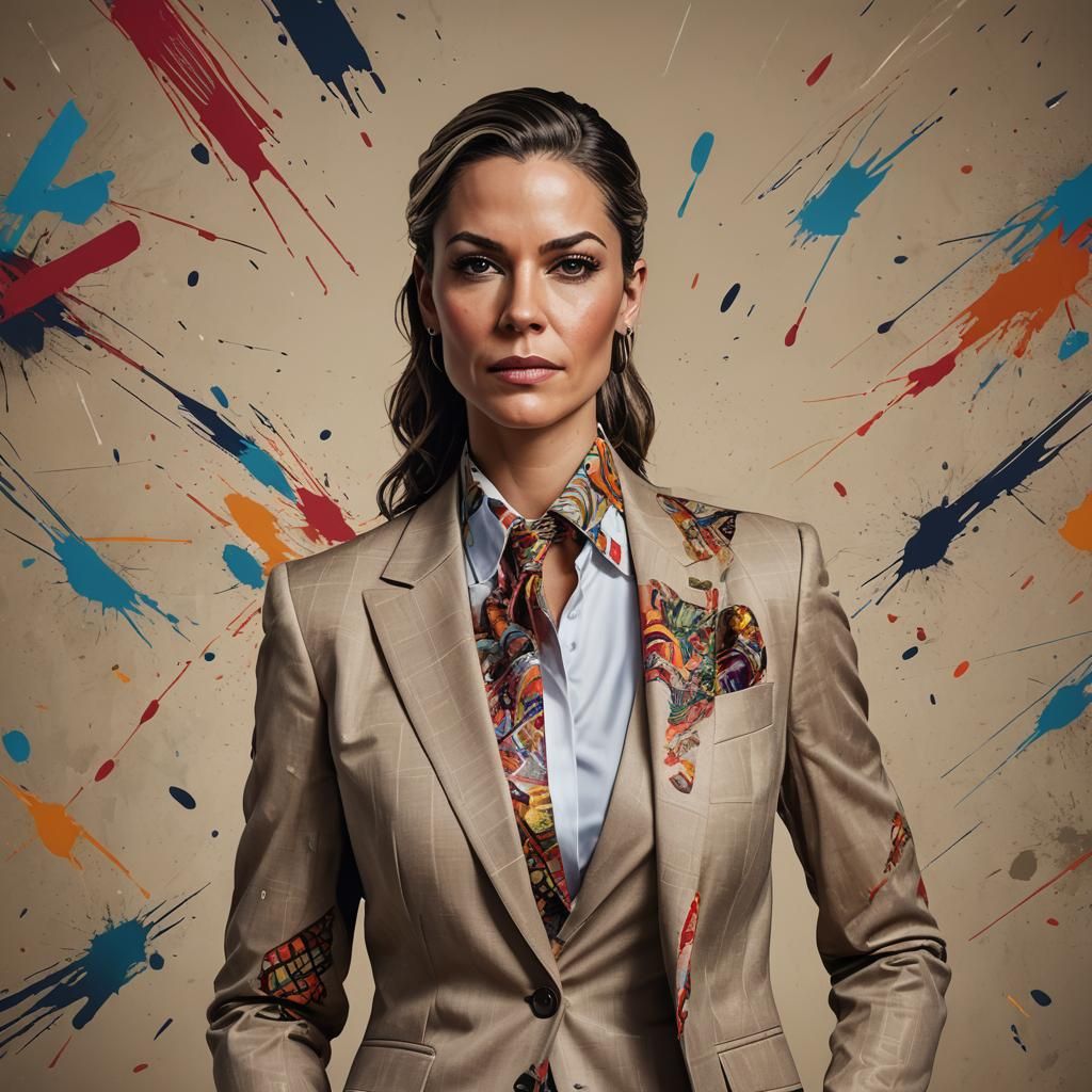 Gangsta Corporate Portrait in Splash Art Style