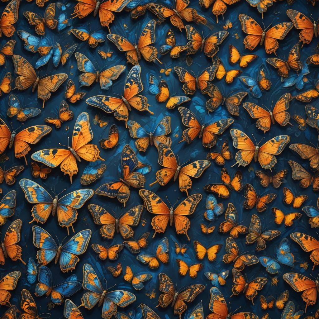 Butterfly with Facial Expressions in Fantasy Digital Art