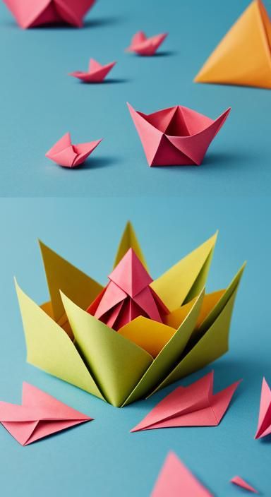 Cute Cartoon Florian with Origami Papercraft