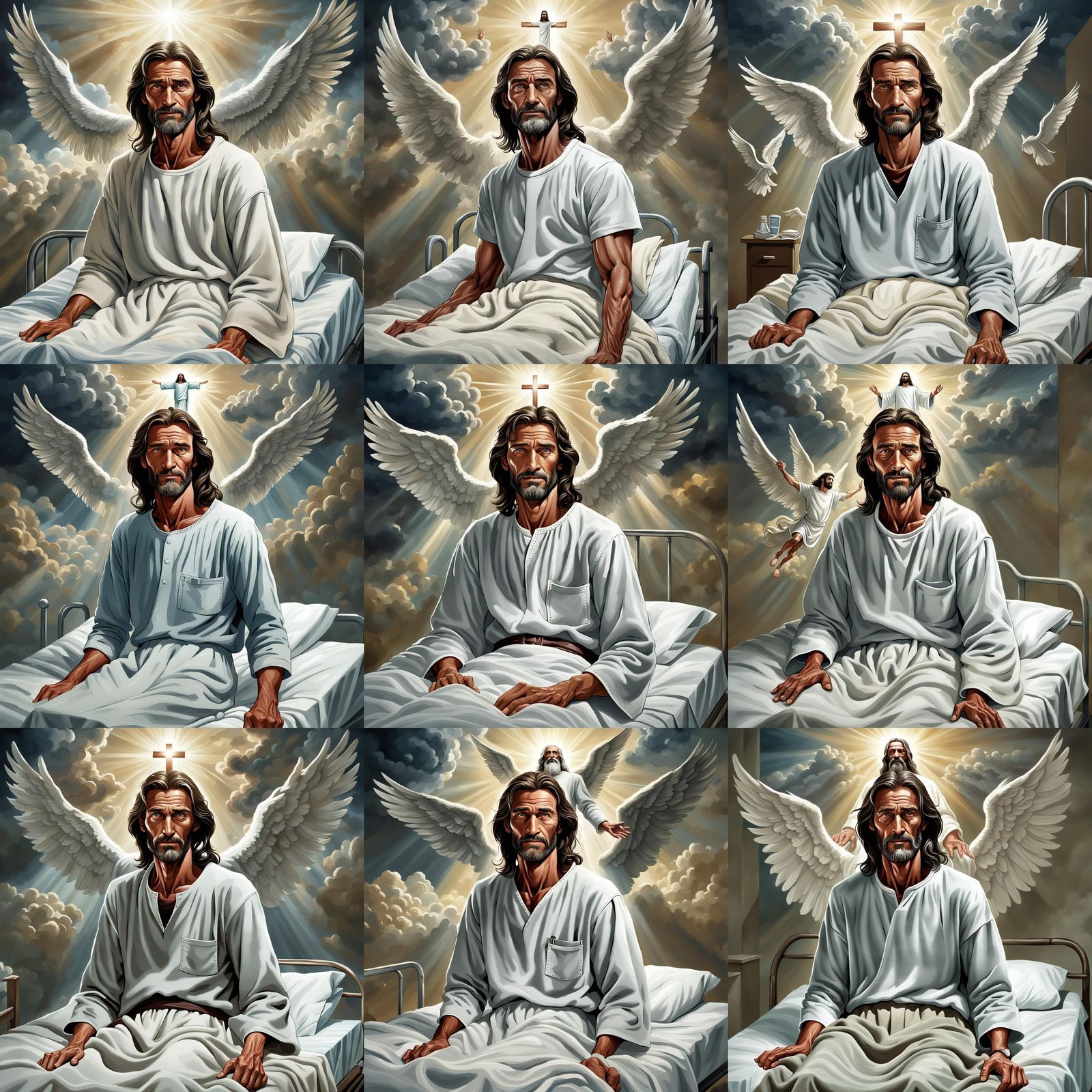 Man's Journey to Heaven: A Digital Art Depiction