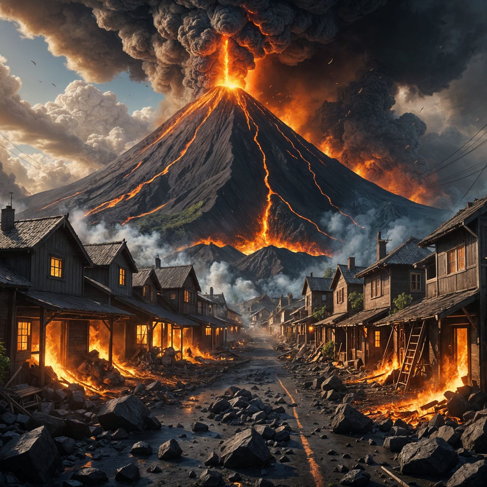 Volcanic Cataclysmic Eruption in Epic Cinematic Style