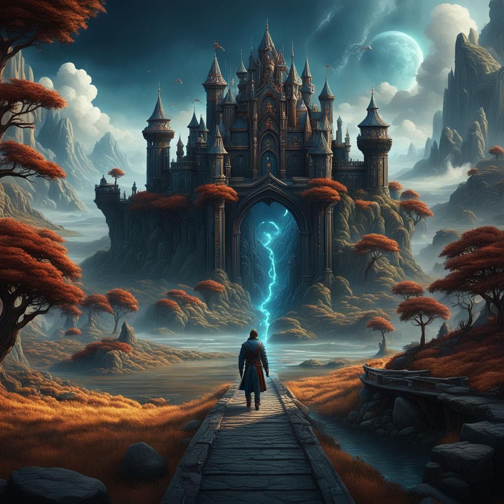 Lonely Man's Journey's End: Detailed Matte Painting