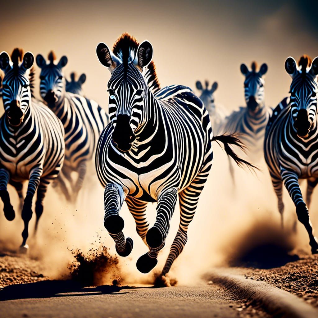 Zebra Runs a Marathon in Hyperreal Detail