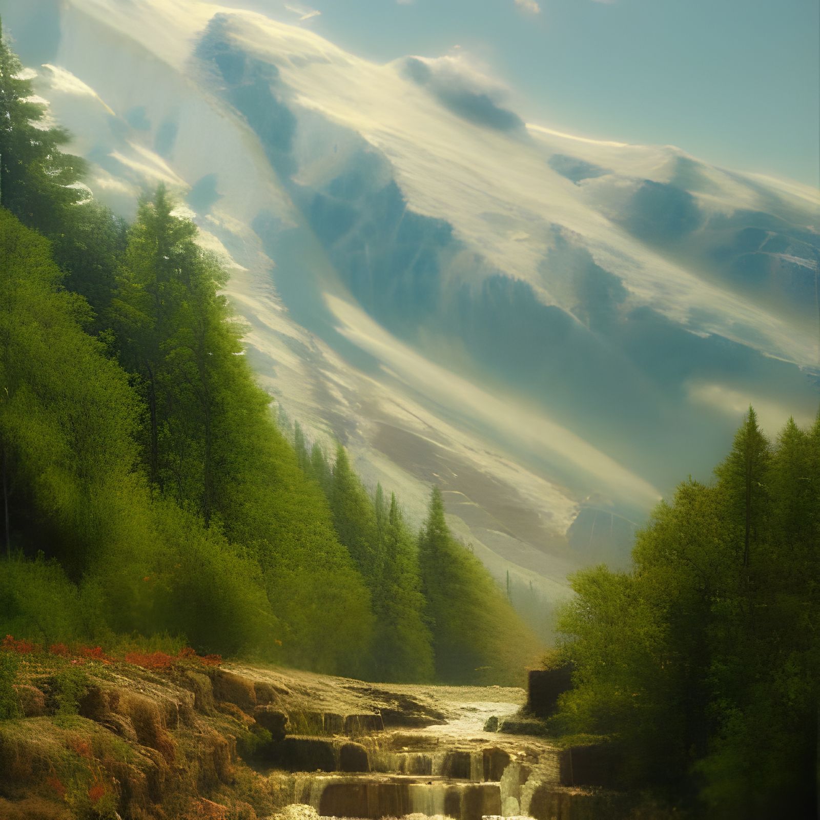 Aquatic Vista in Oil Painting Style