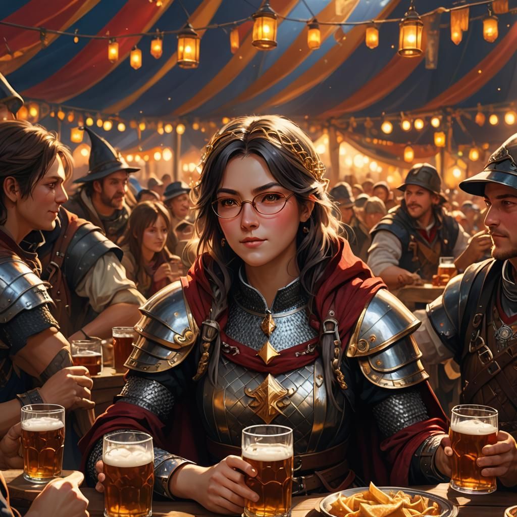 Oktoberfest Artificer: Anime-Style Digital Painting