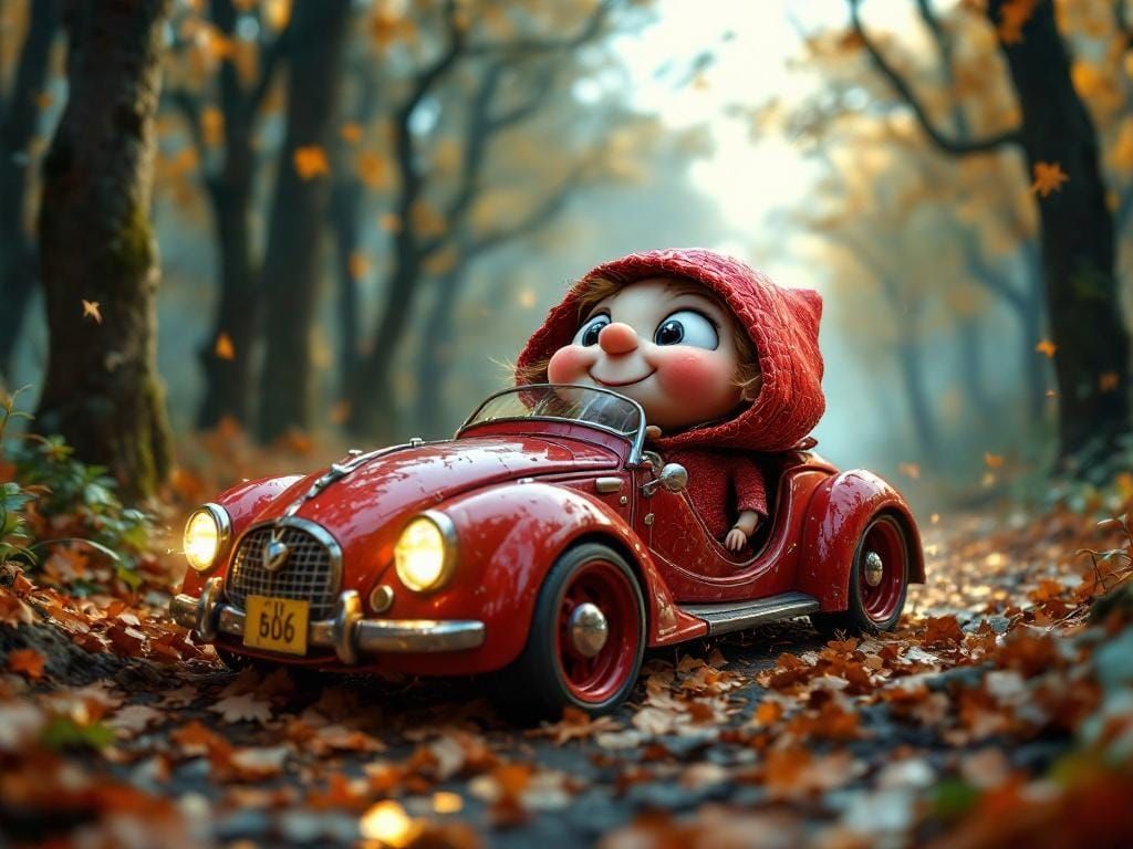 Little Red Riding Hood Themed CGI Car Caricature