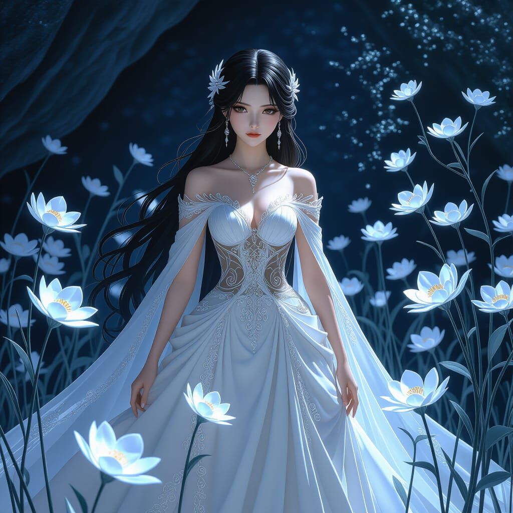 Persephone in Underworld, 3D Anime Art Style